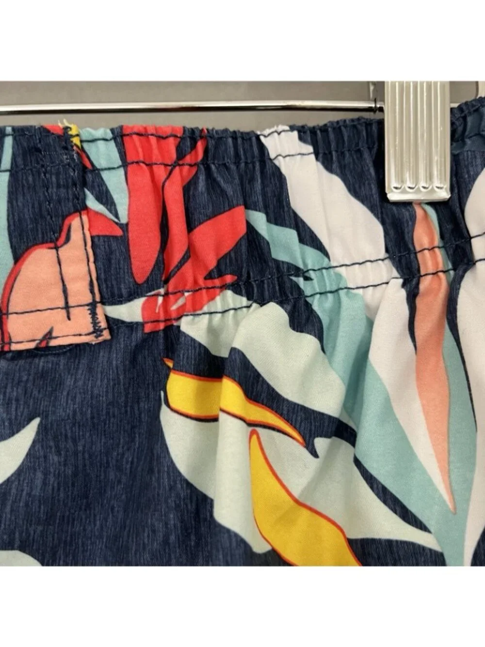 Kanu Surf Blue Floral Tropical Mesh Lined Swim Trunks